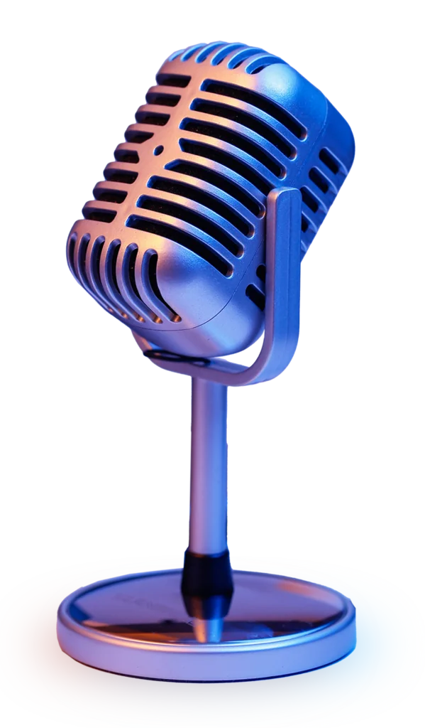 Vintage broadcast microphone