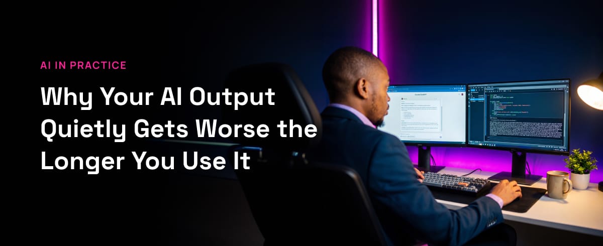 An AI architect monitors the AI output on a project