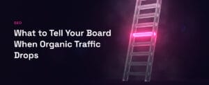 A metaphorical ladder symbolises organic traffic drops